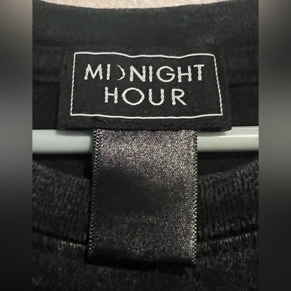 Midnight Hour Skull Floral Tank Top•Goth Grunge Sleeveless Tee•Black Purple Rose - Picture 3 of 4